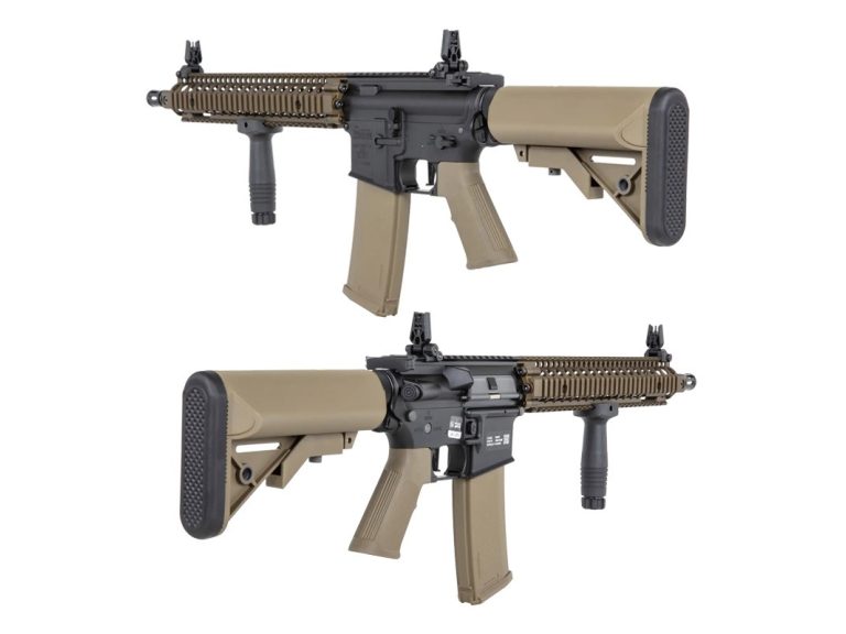 réplica AEG MK18 SA-P26 negro/bronce ASTER II Specna Arms full metal