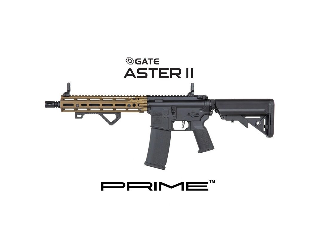 RÉPLICA AEG RIS III 10,5" DANIEL DEFENSE SA-P27 PRIME ASTER II SPECNA ARMS NEGRA/BRONCE
