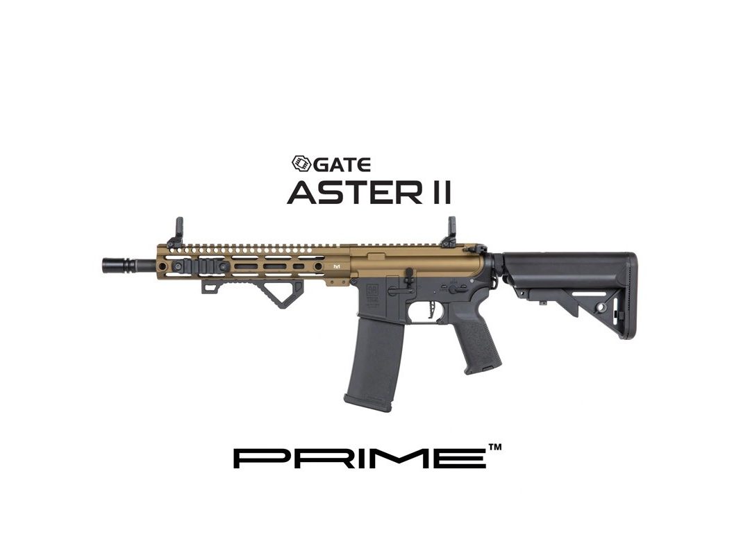 RÉPLICA AEG SA-P20 PRIME ASTER II MOTOR BRUSHLESS SPECNA ARMS NEGRA/BRONCE