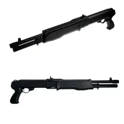 Escopeta Recortada Muelle M63 Double Eagle de polímero que dispara 3 bolas.