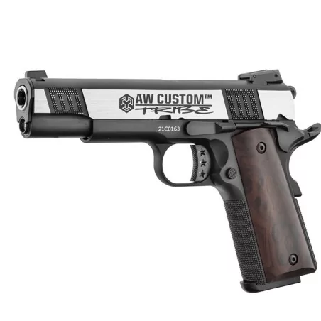 Pistola 1911 Armorer Works NE3003 GBB con estética peculiar y gatillo estrella