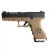 Pistola Armorer Works Vx0111 Negro/Tan GBB con corredera pulida y miras de fibra