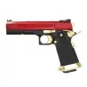 Pistola Hi-capa Armorer Works HX1104 Roja GBB para AIPSC con miras de fibra.