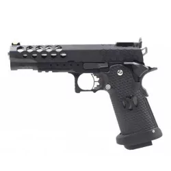 Pistola Hi-capa Armorer Works HX2502 Negra GBB para AIPSC con corredera distintiva