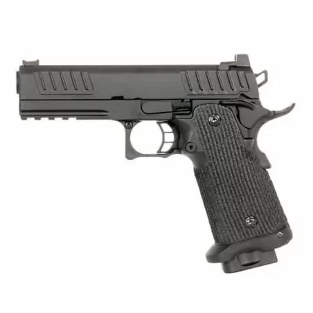 Army Armament R603 Hi-capa 4.3 GBB con stippling y magwell para recarga.