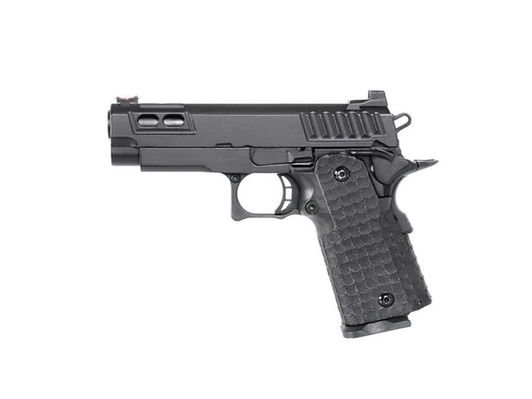 Pistola Army Armament R607 - Black GBB con stippling y magwell.