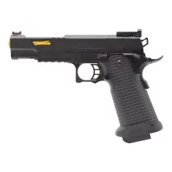 Pistola Golden Eagle Hi-Capa 5.1 GBB Gold con construcción full metal.