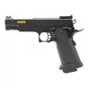 Pistola Golden Eagle Hi-Capa 5.1 GBB Gold con construcción full metal.