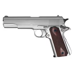 Pistola réplica HFC 1911A1 HG-121S gas metal plata
