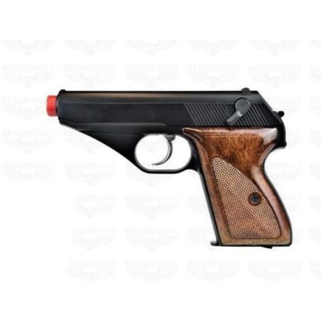 Pistola réplica HFC 7.65 HG-106B gas negra madera