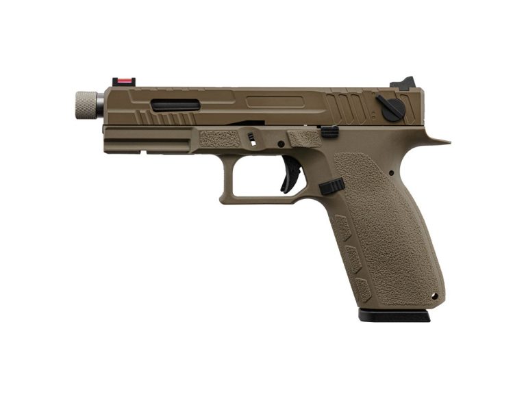 Pistola KP 13 Custom Gas KJ Works Tan réplica de airsoft de alta calidad