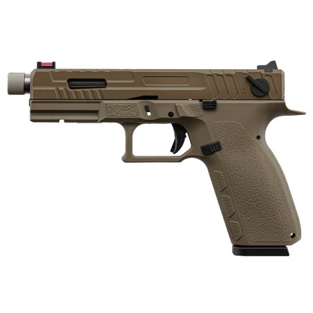 Pistola KP 13 Custom Gas KJ Works Tan réplica de airsoft de alta calidad