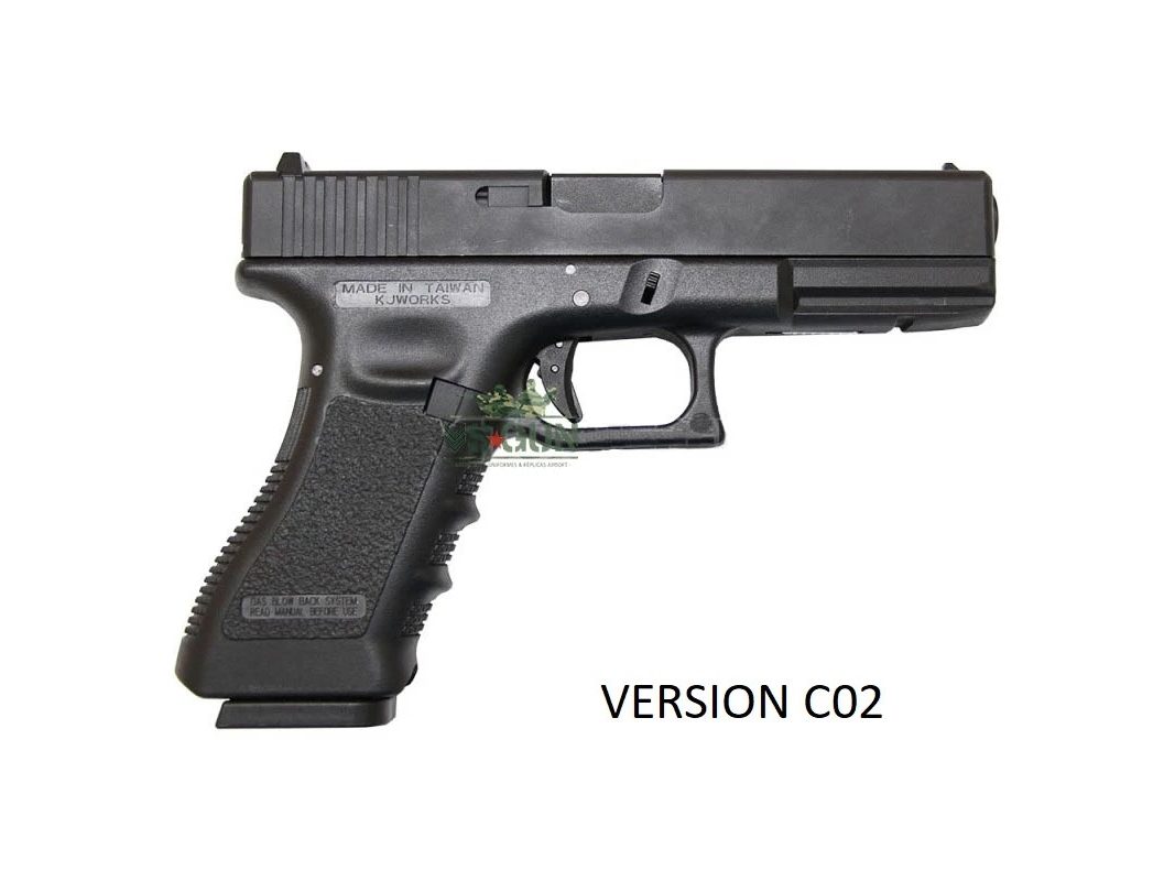 PISTOLA KP 17 CO2 KJ Works Negra