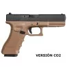 Pistola KP 17 CO2 Saigo Tan KJ Works réplica airsoft táctica