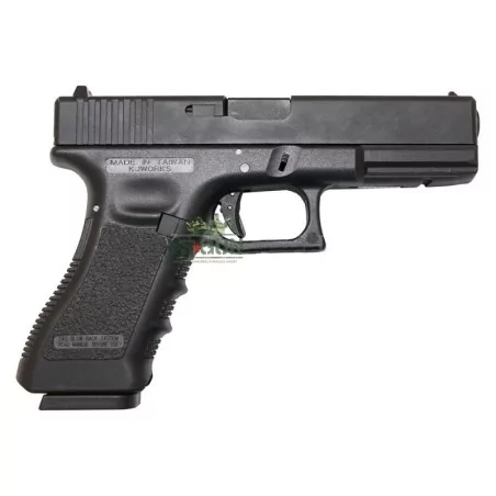 Pistola KP 17 Gas KJ Works Negra réplica airsoft táctica