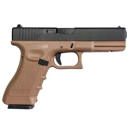Pistola KP 17 Gas Saigo KJ Works Tan réplica airsoft de alta calidad