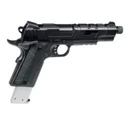 Pistola Rossi Redwings Black con goma Maple Leaf instalada