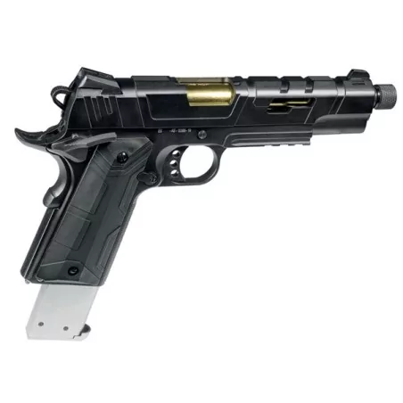 Pistola Rossi Redwings Gold con goma Maple Leaf instalada