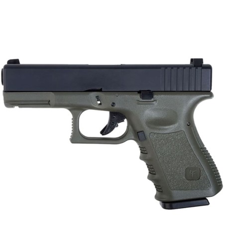 Pistola G23 MK4 GBB OD Saigo Defense réplica táctica