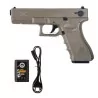 Pistola Yakuza G18 Saigo eléctrica Tan con disparo automático CQB