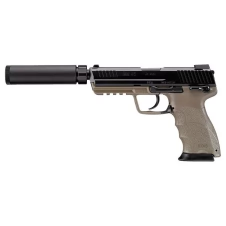 Pistola HK45 Tactical Tokyo Marui Negra/Tan, réplica airsoft realista y precisa