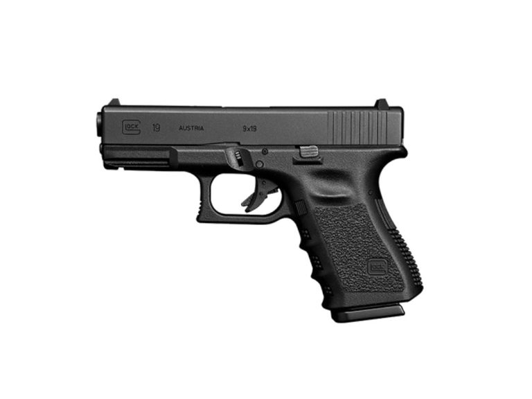 Pistola Tokyo Marui Glock 19 Gen 3: réplica airsoft compacta y de alta calidad.