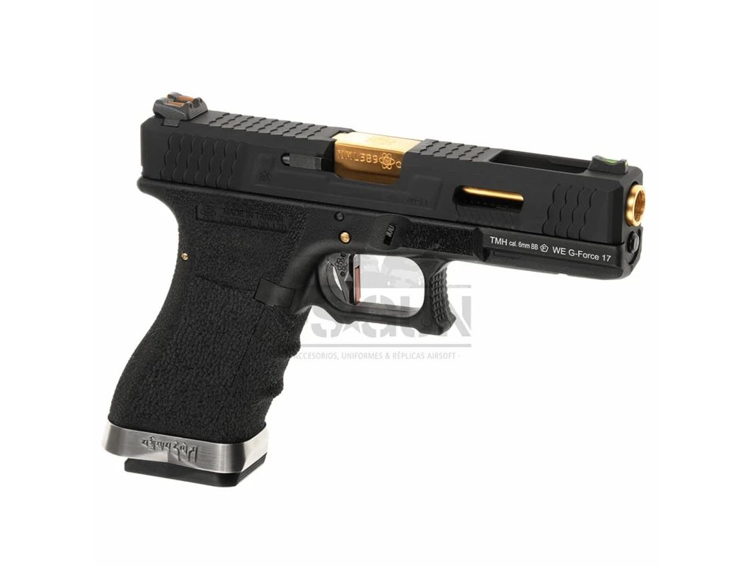 PISTOLA G17 WE G-FORCE 17 NEGRA/GOLD