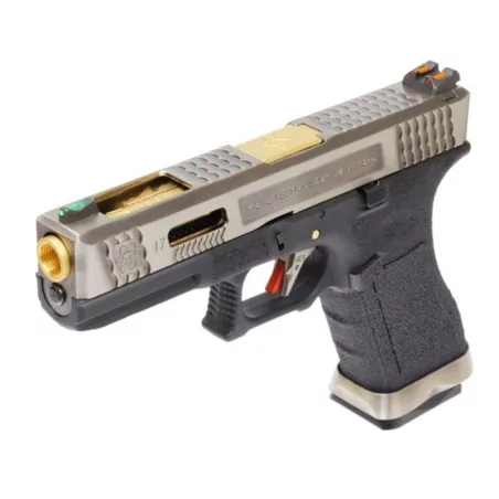 PISTOLA G17 WE G-FORCE 17 PLATA/ORO ☑ · VSGun