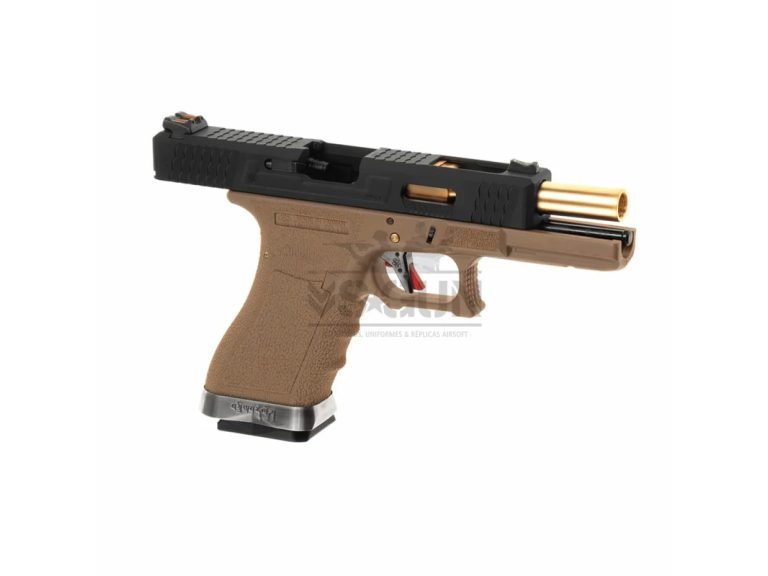 PISTOLA G17 WE G-FORCE 17 TAN/GOLD