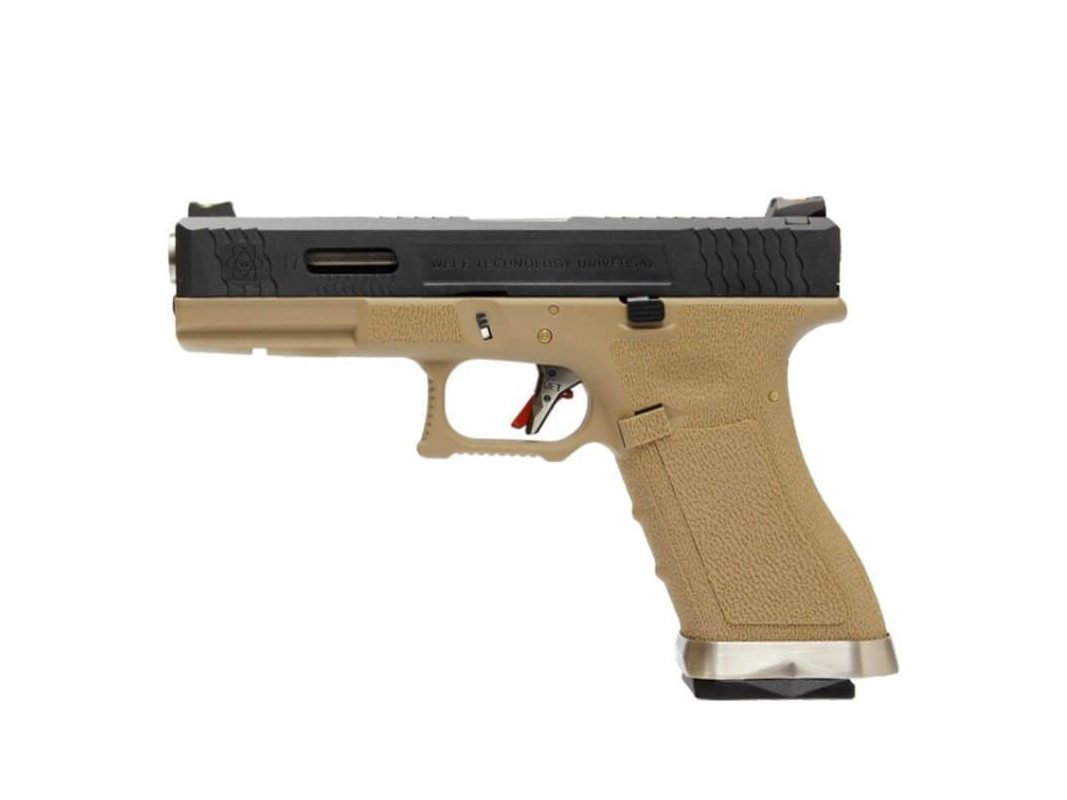 PISTOLA G17 WE G-FORCE 17 TAN/NEGRA