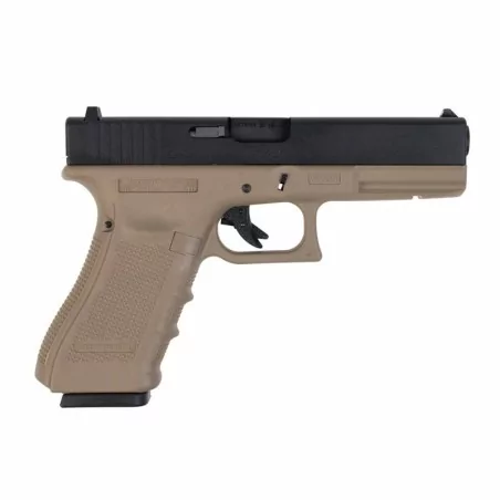 GLOCK 17 WE GEN4 GAS TAN/NEGRA RÉPLICA AIRSOFT 🔥 · VSGun