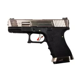 Réplica GLOCK 19 T7 Custom GEN4 a gas color negro para airsoft