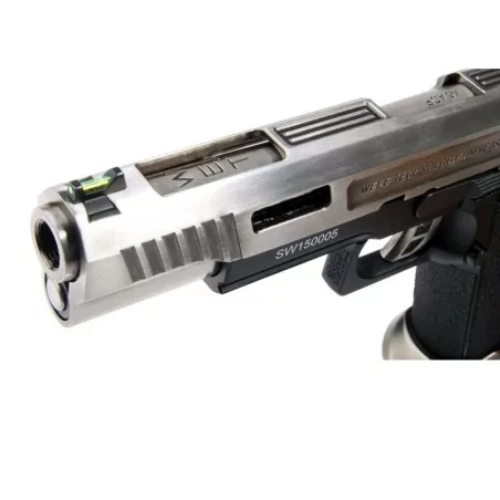 PISTOLA WE HI-CAPA 5.1 T.REX GAS NEGRA/PLATA 🔝 · VSGun