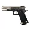 Réplica WE Hi-Capa 5.1 T.Rex Gas Negra/Plata para airsoft, precisión y estilo