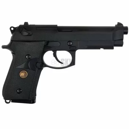 Réplica Beretta M9A1 WE Gas para airsoft, precisión y alta fiabilidad