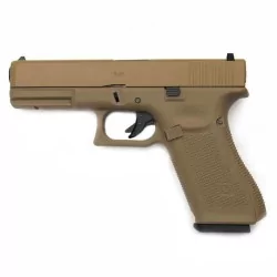 Réplica Glock 17 WE Gen5 Gas color Tan para airsoft, precisa y táctica