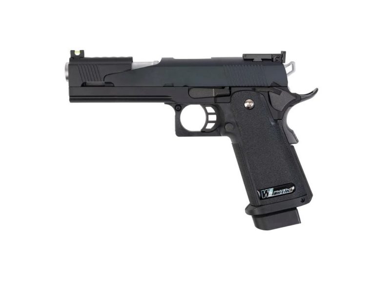 Réplica Hi-Capa 5.1 WE DragonBlack GAS para airsoft, potente y precisa