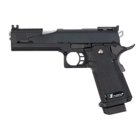 Réplica Hi-Capa 5.1 WE DragonBlack GAS para airsoft, potente y precisa