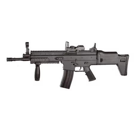 Réplica Fusil SCAR de muelle VIGOR 8902A negro ideal para iniciación airsoft