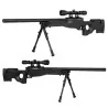 SNIPER L96 SPECNA ARMS SA-S11 NEGRO CON VISOR Y BIPODE réplica de precisión para airsoft