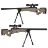 SNIPER L96 SPECNA ARMS SA-S11 TAN CON VISOR Y BIPODE réplica de precisión para airsoft