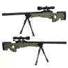SNIPER L96 SPECNA ARMS SA-S11 VERDE CON VISOR Y BIPODE réplica de precisión para airsoft