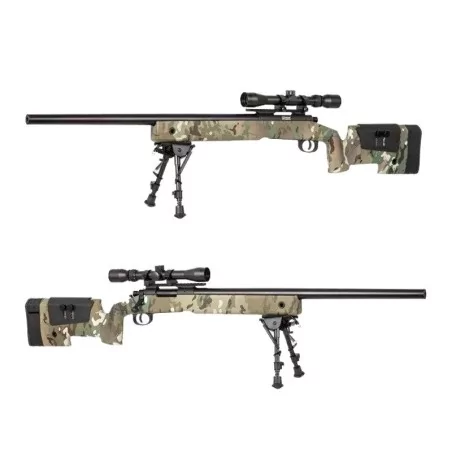 Sniper SA-S02 Core alta velocidad con visor y bípode multicam