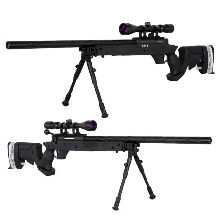 Sniper Specna Arms SA-S13 negro con visor y bípode