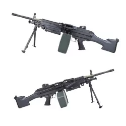 Apoyo A&K M249-MK2 polímero negro de airsoft