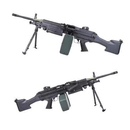 Apoyo A&K M249-MK2 polímero negro de airsoft