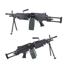Apoyo A&K M249-PARAP polímero negro de airsoft