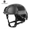 Casco Emerson BJ Gama Alta Negro con ventilación táctica y rieles laterales