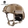 Casco Emerson BJ Gama Alta color Tan con montura NVG y rieles tácticos