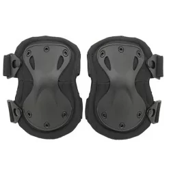 Rodilleras tácticas negras con ajuste ergonómico y protección reforzada